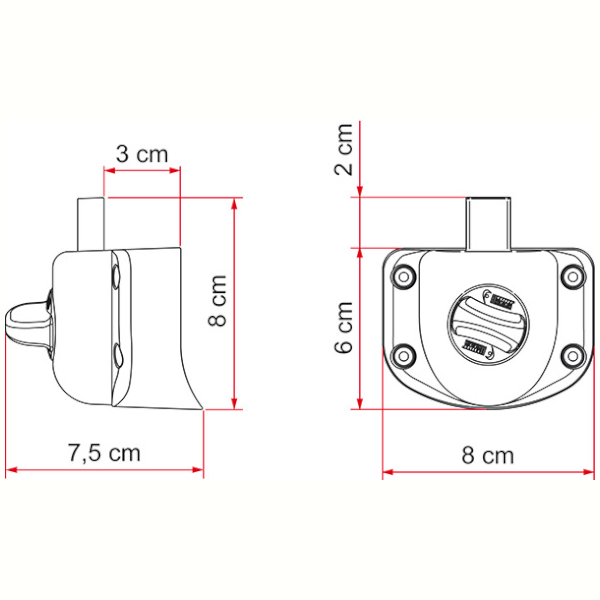 Fecho Segurança Interior Safe Door Guardian Ducato 06/2006 – 06/2009 Fiamma - Image 4