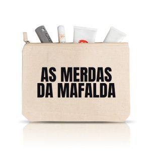 Bolsa grande c/ bolsa interior “merdas da… (PERSONALIZA COM O TEU NOME)” (100% algodão)