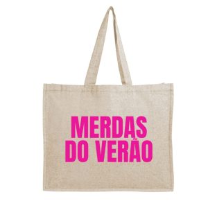 Saco grande “merdas do verão” (100% algodão reciclado 190g/m²)