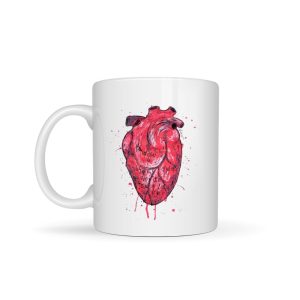 Caneca “coração” (“o amor é fogo que arde sem se ver”)