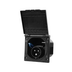Tomada Exterior CEE 230V Quadrada Preta