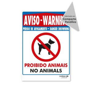 Placa – Proibido Animais