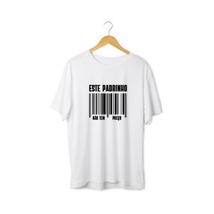 T-shirt homem “Este Padrinho não tem preço!” (100% algodão) | Disponível em branco ou preto
