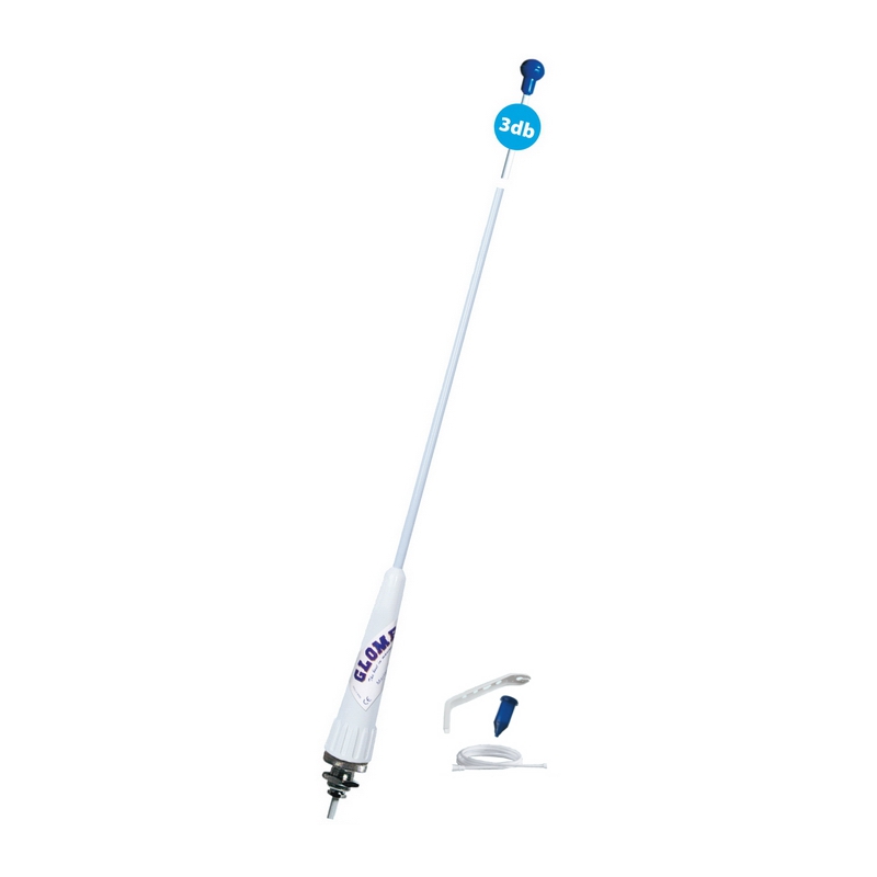 Glomex Antena VHF Fibra com 18m de Cabo e Suporte Mastro - Image 2